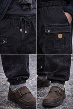 قم بتحميل الصورة إلى المعرض، سروال قندريسة جينز شتوي